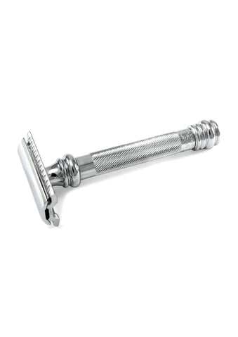 Merkur, D E Safety Razor Barbers Pole CHROME Closed Comb