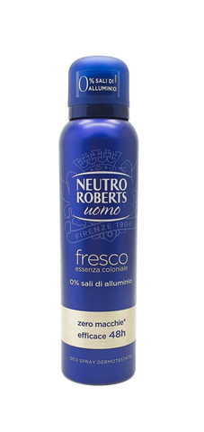 Neutro Roberts, Fresh DEODORANT AEROSOL SPRAY for Men 150ml