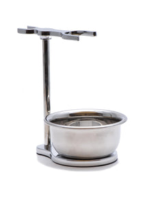 Muhle, CHROME SHAVING SET STAND FOR SOPHIST AND CLASSIC SERIES BRUSHES & RAZORS STAND WITH BOWL RHM9S Double Stand