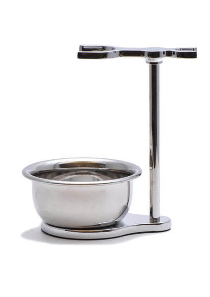Muhle, CHROME SHAVING SET STAND FOR SOPHIST AND CLASSIC SERIES BRUSHES & RAZORS STAND WITH BOWL RHM9S Double Stand