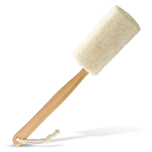 Natural Exfoliating Loofah Bath Brush with Wooden Handle