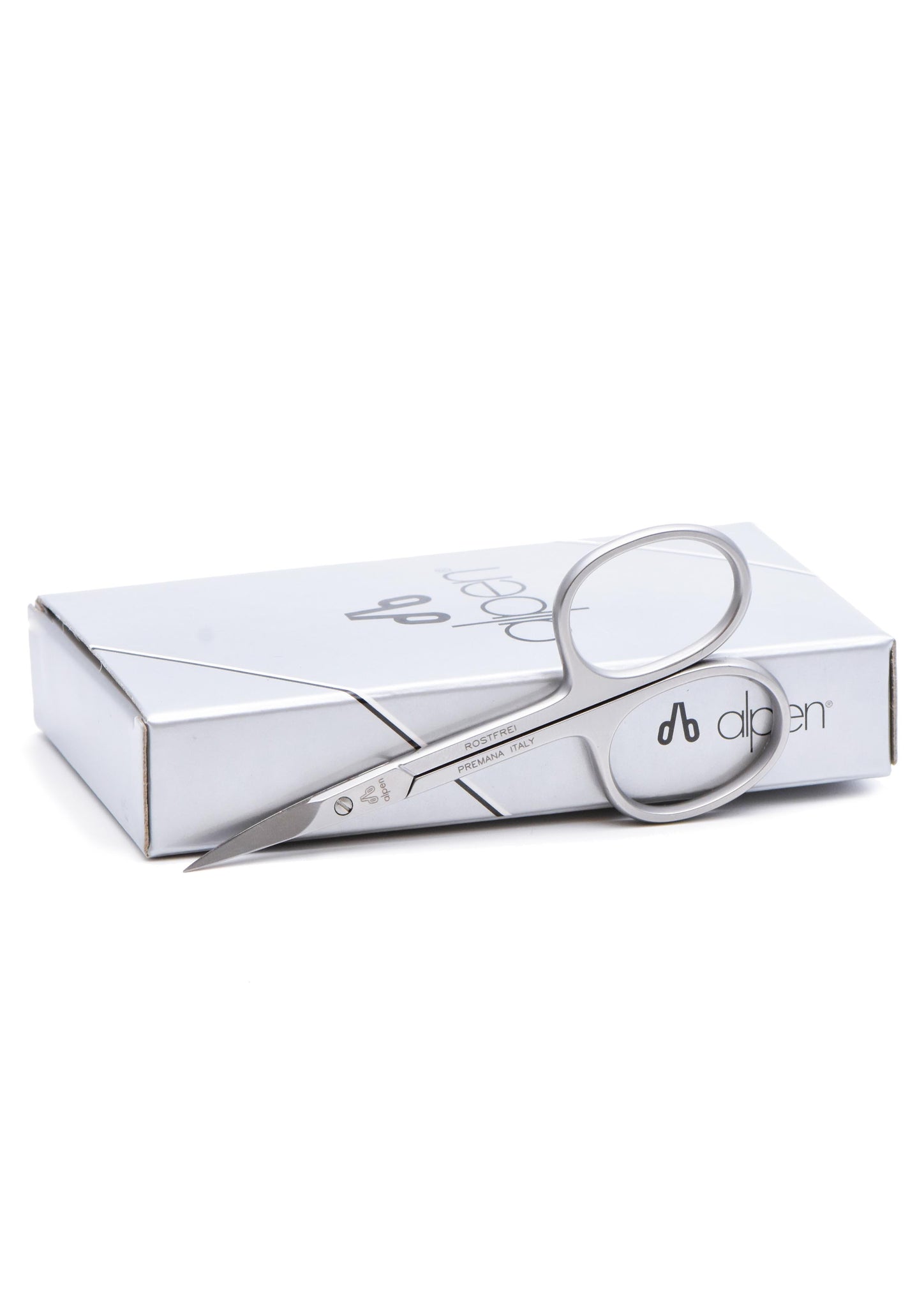 Alpen, CURVED CUTICLE SCISSORS Satin Inox