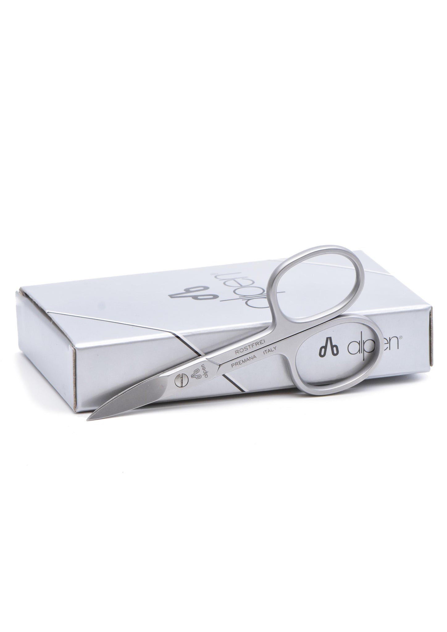 Alpen, CURVED NAIL SCISSORS Satin Inox