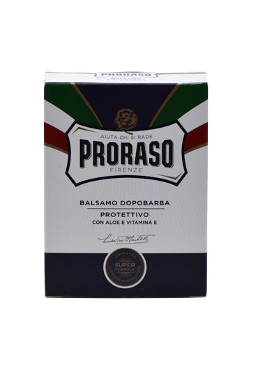 Proraso Blue, AFTER SHAVE BALM with Aloe and Vitamin E, 100 ml