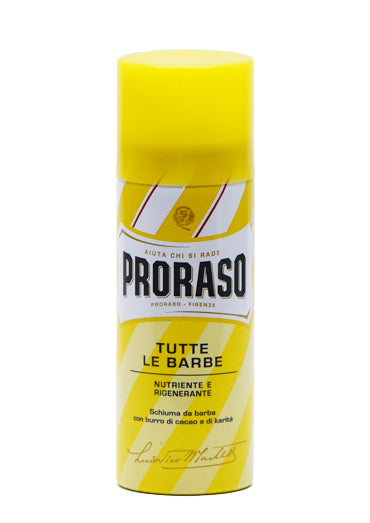 Proraso Yellow, SHAVING FOAM with Cocoa Butter and Macademia Oil 400ml, 50ml