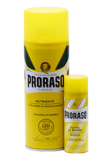 Proraso Yellow, SHAVING FOAM with Cocoa Butter and Macademia Oil 400ml, 50ml
