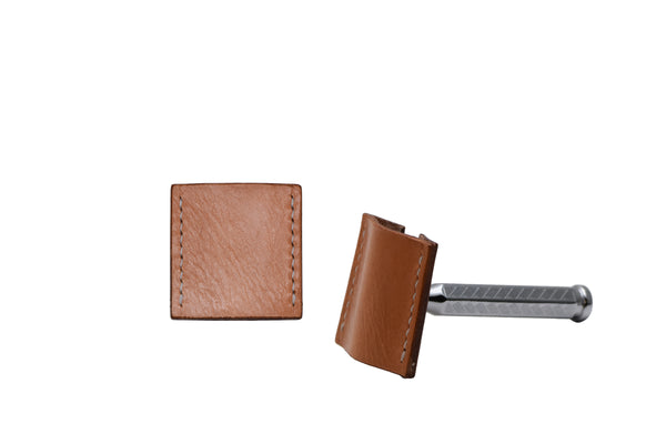 Leather safety razor blade guard