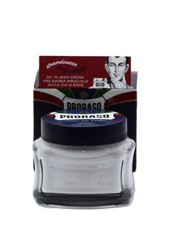 Proraso Blue, PRE SHAVE Cream with Aloe and Vitamin E,100 ml