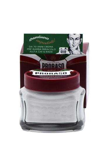 Proraso Red, PRE SHAVE Cream with Sandalwood and Shea Butter, 100 ml