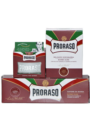 Proraso Red, SHAVING CREAM in a Tube, with Sandalwood and Shea Butter, 150 ml