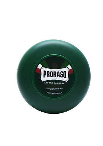 Proraso Green, SHAVING SOAP in a Tub with Eucalyptus oil and Menthol 75 ml Travel