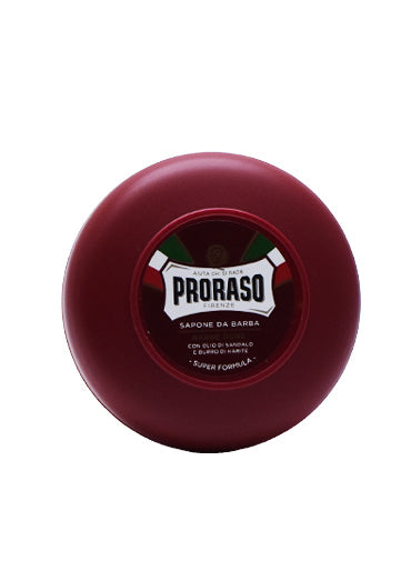 Proraso Red, SHAVING SOAP in a Tub with Sandalwood and Shea Butter, 150 ml