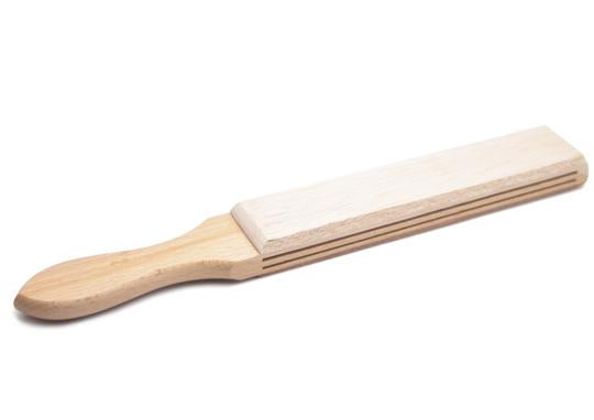 JB Tatam balsa wood and untreated paddle strop showing balsa wood side
