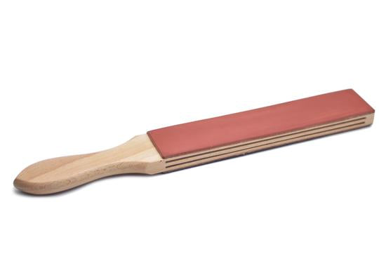 JB Tatam pre treated red and black paddle strop showing red side
