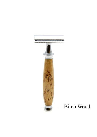 Muhle Purist double edge safety razor with birch wood handle