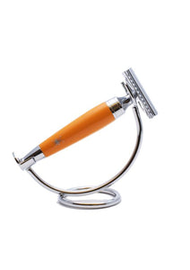 Muhle Stylo double edge safety razor with butterscotch handle