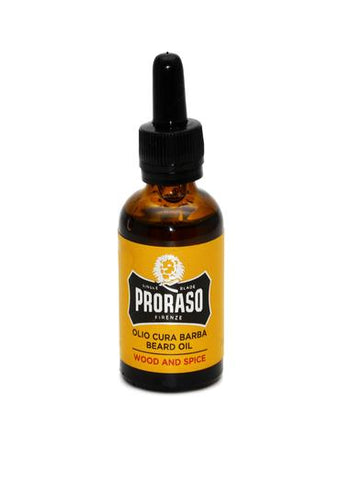 Proraso wood and spice scented beard oil