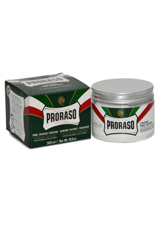 Proraso Green pre shave cream with eucalyptus oil and menthol