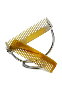 St James Shaving Emporium 100mm horn combs on a stand