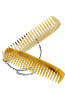 St James Shaving Emporium 175mm horn combs on a stand