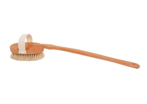 St James Shaving Emporium 45cm bath brush with tampico fibre and horse hair bristles and a removable beechwood handle