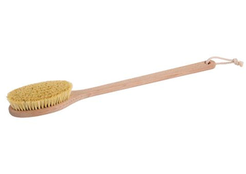 St James Shaving Emporium tampico fibre bristle bath brush with a beechwood fixed handle