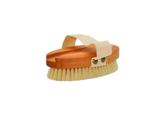St James Shaving Emporium natural bristle bath brush with removable beechwood handle removed