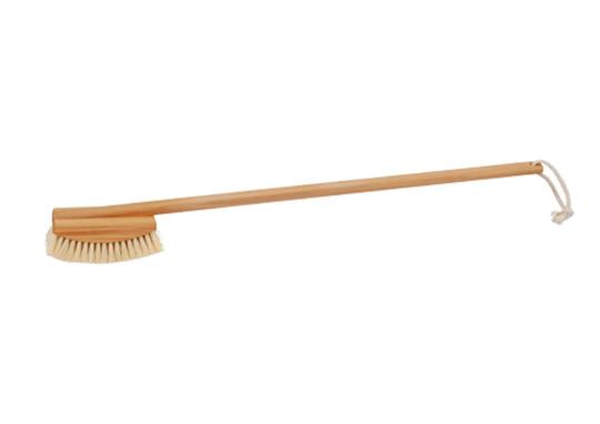 St James Shaving Emporium Tampico fibre bath and foot brush with fixed beechwood handle