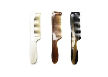 Three St James Shaving Emporium real horn beard and moustache combs