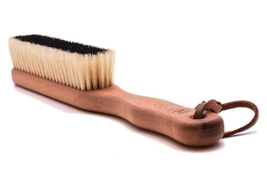 St James Shaving Emporium cashmere clothes brush on its back