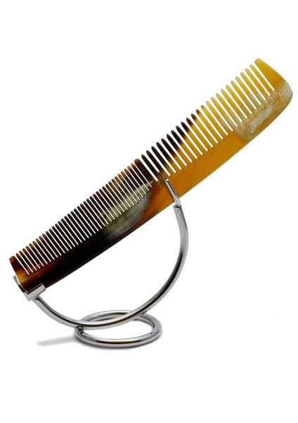 St James Shaving Emporium 180mm dark horn comb