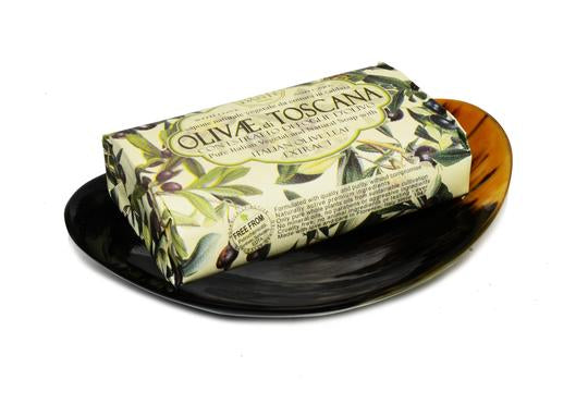 St James Shaving Emporium horn dish with soap