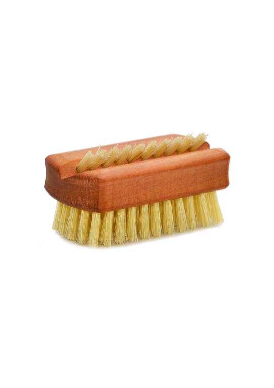 St James Shaving Emporium oiled pearwood travel sized nail brush with natural bristles