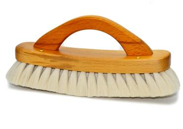 St James Shaving Emporium shoe buffing brush with handle and light bristles