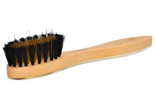 St James Shaving Emporium horn backed suede shoe brush