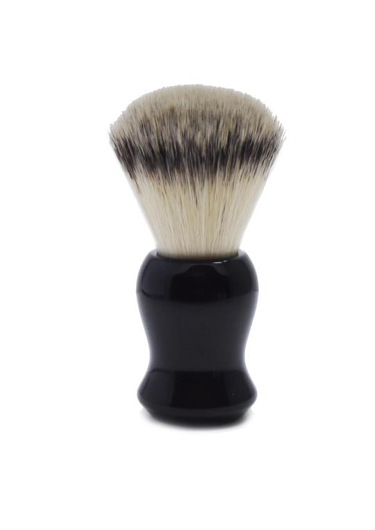 St James Shaving Emporium 501 shaving brush with synthetic fibre bristles and black handle