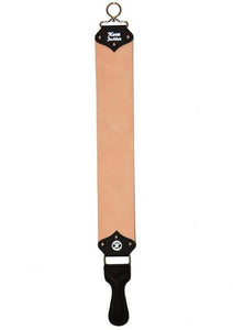 Strop Wide Single Russian Leather with Cushioned Pivot Handle hanging
