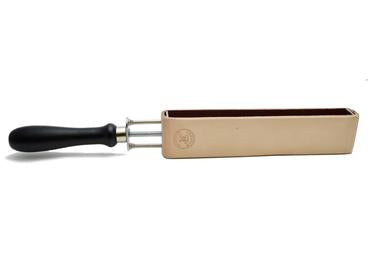 Tension mounted adjustable strop with natural leather