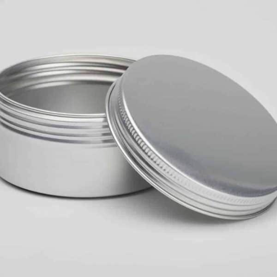 St. James Shaving Emporium, 3 x Aluminum Round Tin Box with Screw Top, 3 Hard Soap Travel Tin