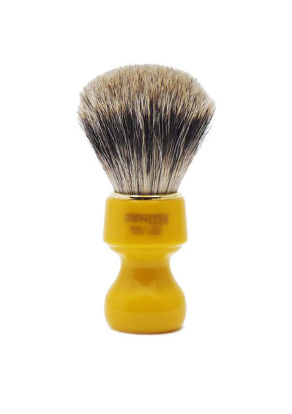 Zenith 506 shaving brush with best badger bristles and butterscotch resin handle