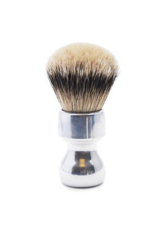 Zenith 506 shaving brushes with silvertip badger bristles and aluminium handle