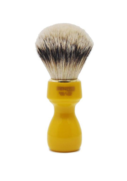 Zenith 507 shaving brushes with silvertip badger bristles and butterscotch resin handle