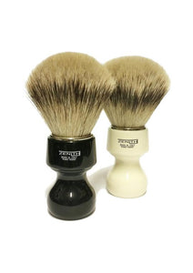 Zenith 507 shaving brushes with silvertip badger bristles